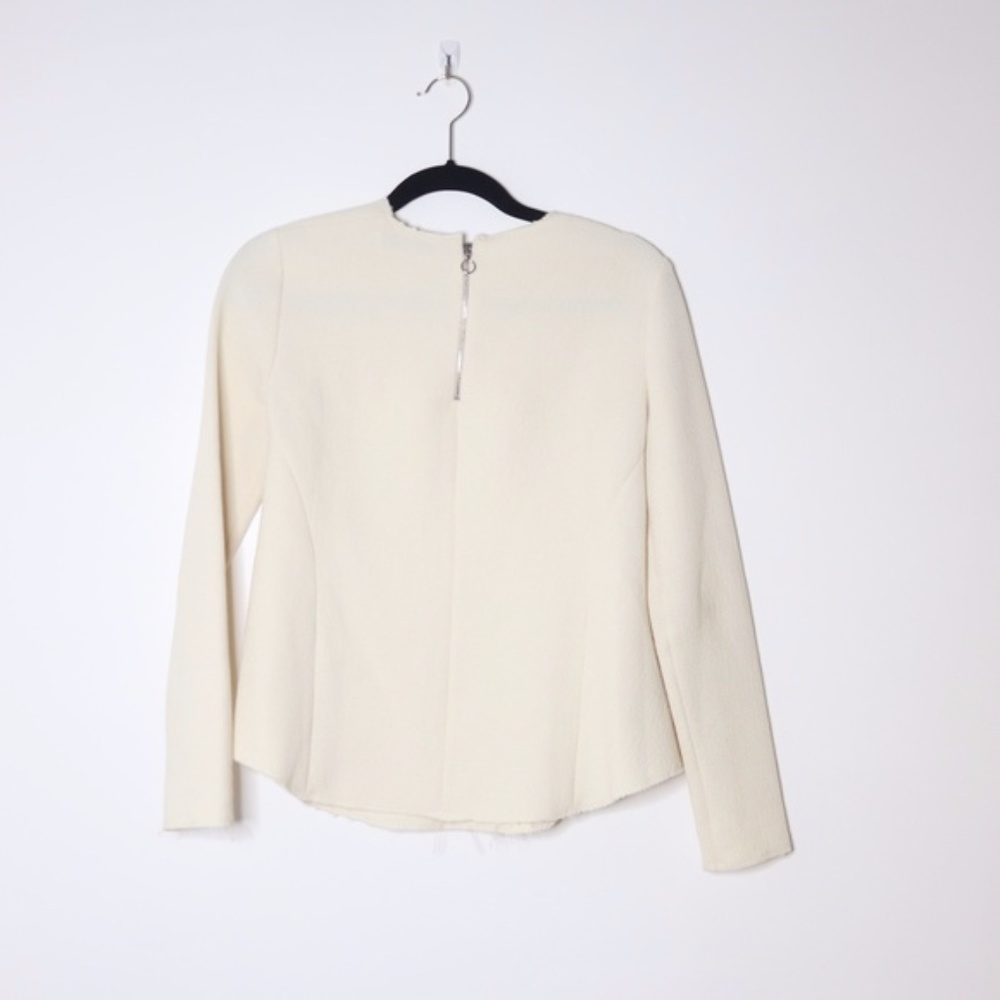 Zara Women's Waffle Textured Long Sleeve Zip Top S - Picture 4 of 8